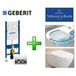 Инсталляция Geberit 458.161.21.1 + унитаз Villeroy&Boch Subway 2.0 Direct Flush 5614R201
