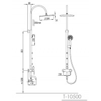 Душевая система Imprese NAHORU T-10500